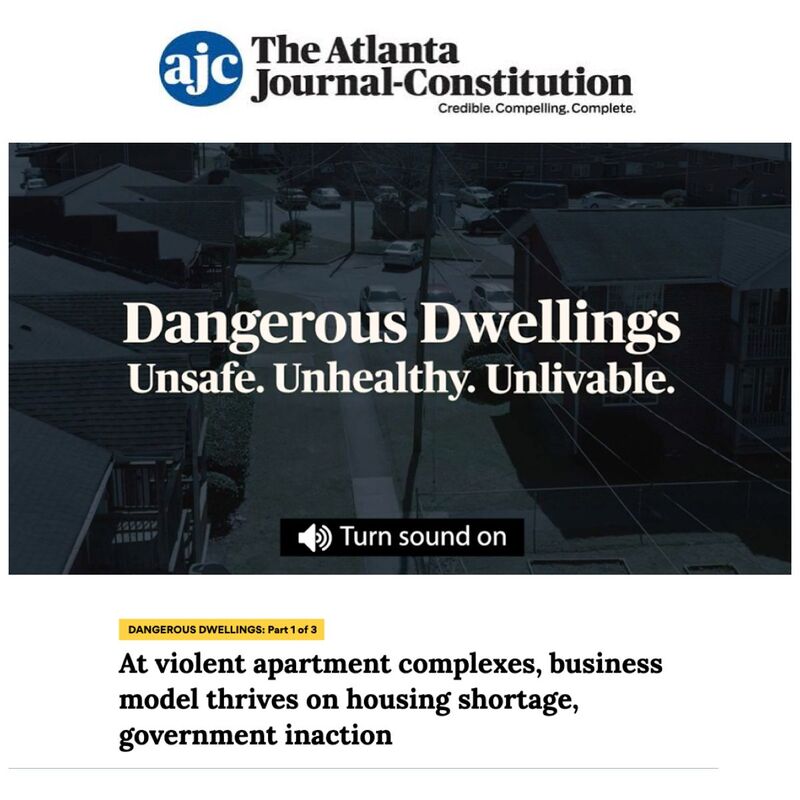 At violent apartment complexes, business model thrives on housing shortage, government inaction (Atlanta Journal-Constitution, June 2022)