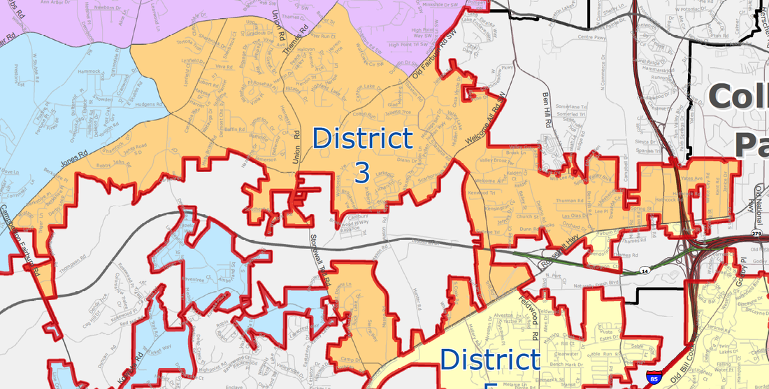 City of South Fulton District 3 (Welcome All/Red Oak) Map - khalidCares.com South Fulton 101