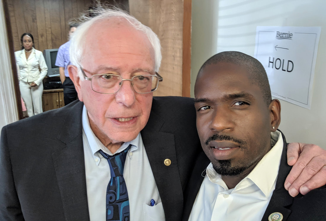 2020 Presidential Candidate #BernieSanders held a Town Hall May 2019 for 100 Community leaders & activists, moderated by New Georgia Project Director Nsé Ufot & City of South Fulton Councilman khalid (YouTube: khalidCares)