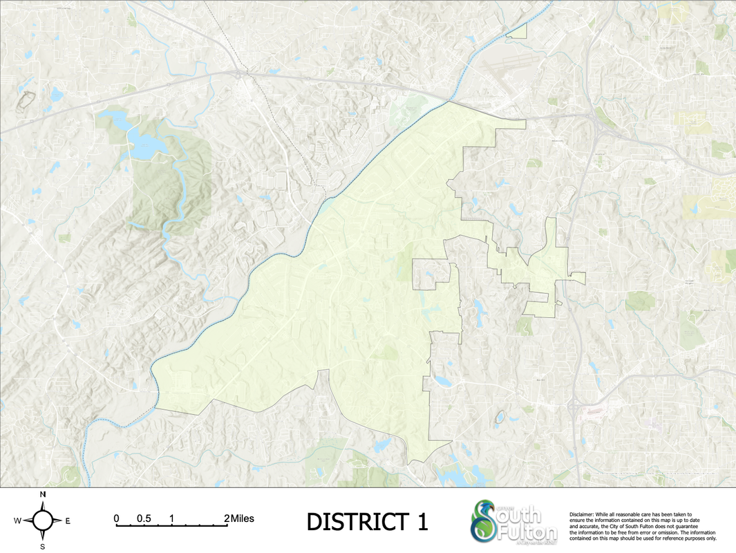 City of South Fulton District 1 (Cascades, Loch Lomond, Fulton Industrial) Map - khalidCares.com South Fulton 101