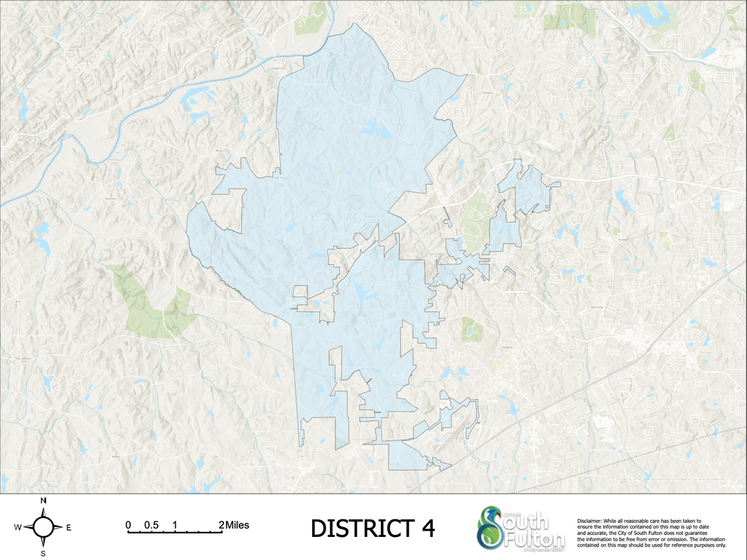 City of South Fulton District 4 (Cedar Grove/Hwy 92) Map - khalidCares.com South Fulton 101