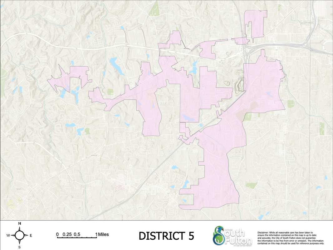 City of South Fulton District 5 (Flat Shoals, Feldwood, Buffington Rd) Map - khalidCares.com South Fulton 101