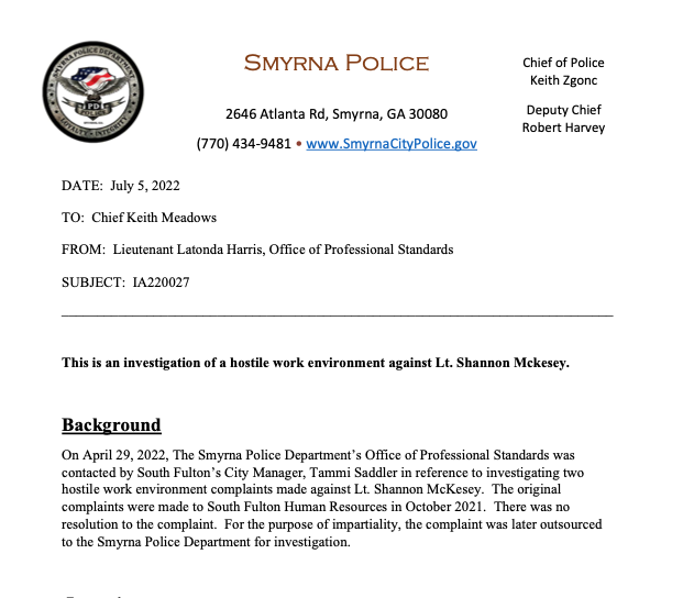 Click the pictures here to read the Mayor's Veto & the entire independent investigation by Smyrna Police into South Fulton Police misconduct. khalidCares.com/News 