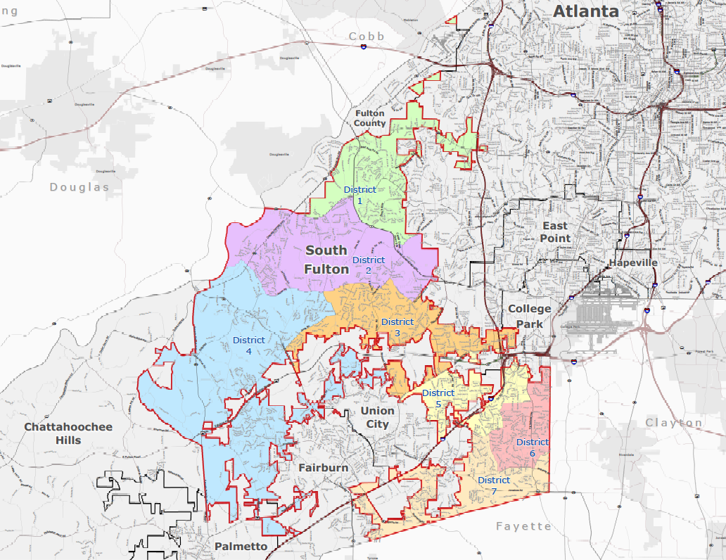 City of South Fulton, GA Map - Zoomable PDF (khalidCares.com/SouthFulton101)