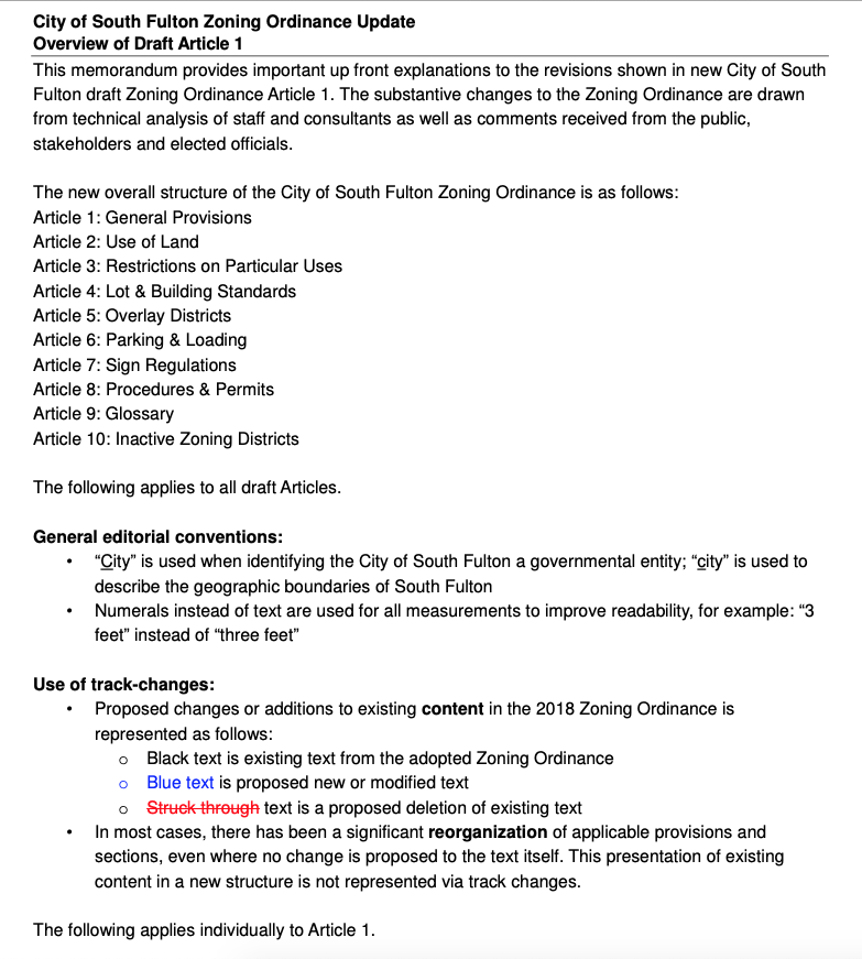 Overview of City of South Fulton's Proposed 2021 Zoning Ordinance khalidCares.com/Zoning